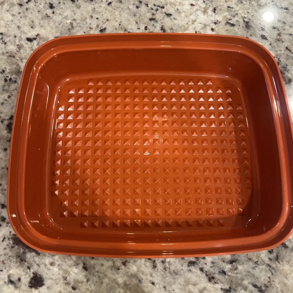 Tupperware Season Serve Marinating Container‎ Paprika Red Vintage Air Tight